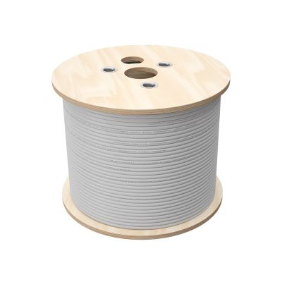 Kabel U/UTP kat.5e, teleinformatyczny, LSOH, B2ca "FireHardy" 4x2x24 AWG, 1Gb/s, 250 MHz, gwarancja 25 lat, certyfikat INTERTEK ETL, szary, 500m - ALANTEC