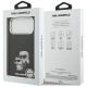 8. Etui Karl Lagerfeld IML Aquarelle Karl & Choupette & Logo MagSafe na iPhone 17 Pro Max - czarne