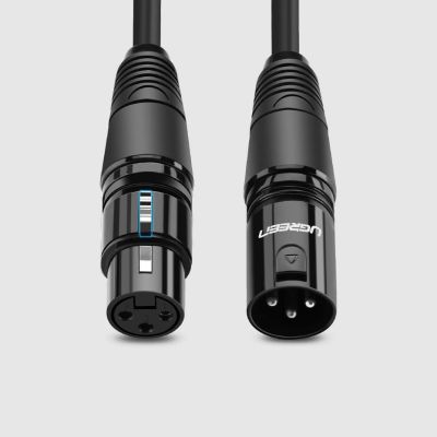 5. Kabel Ugreen AV130 66718 audio XLR (żeński) - XLR (męski) do mikrofonu / wzmacniacza 3m - czarny