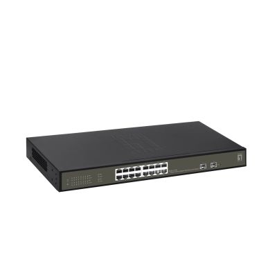 4. Przełącznik LevelOne Hilbt GB/SL PoE+ 18-portowy 19" 230W 1Gbps