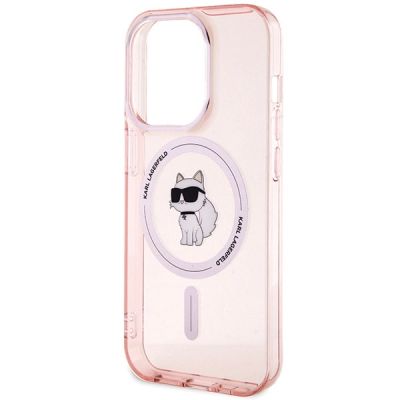 6. Etui Karl Lagerfeld IML Choupette MagSafe na iPhone 15 Pro - różowe