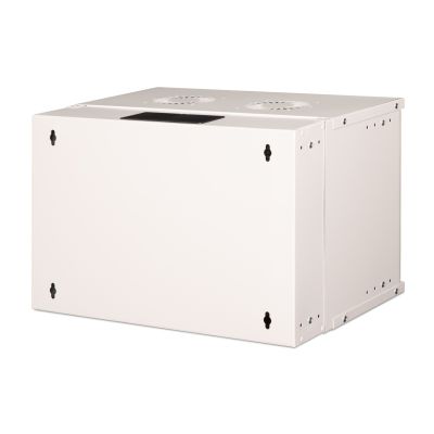 2. Szafa sieciowa wisząca 19" 7U, SOHO PRO 370 x 540 x 400 mm, drzwi szyba, szary, niezłożona, 60kg