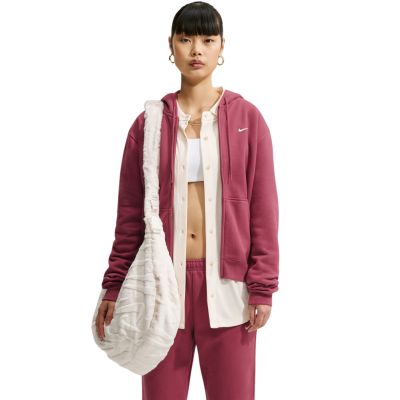 Bluza damska Nike Studio Fleece Medium Weight różowa IM8504 654