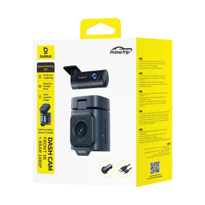 8. Kamera samochodowa Baseus PrimeTrip VD1 wideorejestrator 2K+1080p - czarna