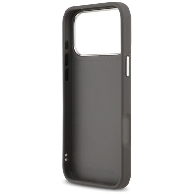 7. Etui Karl Lagerfeld FW Grained Karl & Choupette Heads Pins & Logo na iPhone 17 Pro Max - szare
