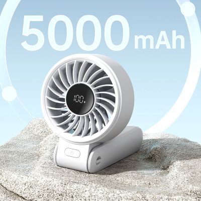 15. Mini wentylator Jisulife Handheld Fan Life7 3600mAh przenośny wiatraczek USB - szary
