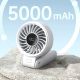 15. Mini wentylator Jisulife Handheld Fan Life7 3600mAh przenośny wiatraczek USB - szary