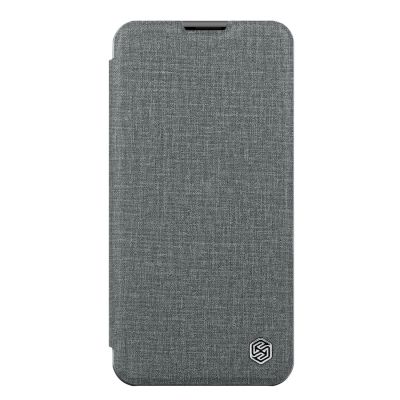 2. Nillkin Qin Cloth Pro Case etui do iPhone 14 Plus osłona na aparat kabura pokrowiec obudowa z klapką szary