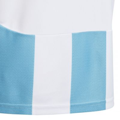 5. Koszulka dla dzieci adidas Striped 24 Jersey biało-błękitna IW2137