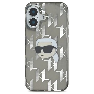 3. Etui Karl Lagerfeld IML Karl Head Electroplated na iPhone 16 - czarne