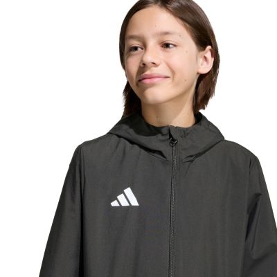 6. Kurtka dla dzieci adidas Entrada 26 All Weather czarna JZ9104