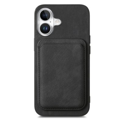 2. Etui na iPhone 17 ze skóry syntetycznej z odpinanym uchwytem na karty kompatybilne z MagSafe - czarne