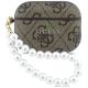 Etui Guess 4G Pearl Strap na AirPods Pro 3 - brązowe