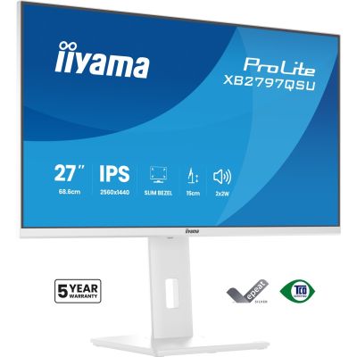 28. iiyama ProLite XB2797QSU-W1 monitor komputerowy 68,6 cm (27") 2560 x 1440 px Quad HD LED Biały