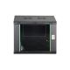 18. Szafa sieciowa wisząca DYNAmic 19" 9U rack 600x450, drzwi szyba, czarny, niedzielona, złożona, 60kg