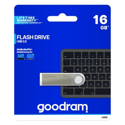 3. Pendrive GoodRam UUN2 UUN2-0160S0R11 (16GB; USB 2.0; kolor srebrny)