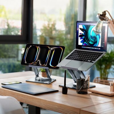 20. Podstawka pod laptopa, tablet Wozinsky WRS-CPY84SS aluminiowa + Gratis! podstawka do smartfona - srebrna