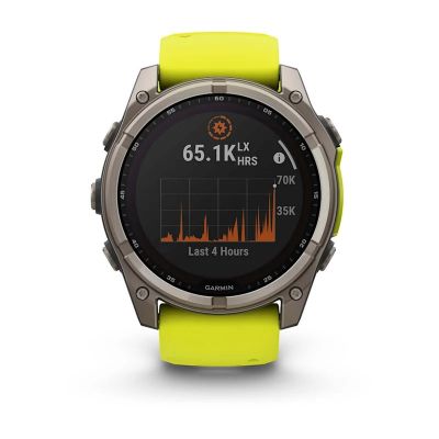 5. Zegarek Garmin Fenix 8 Solar Sapphire Titanium Amp Yellow/Graphite