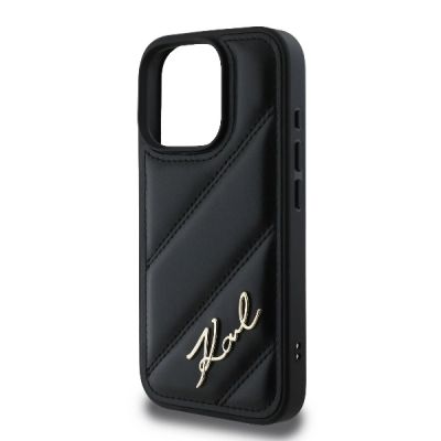 5. Etui Karl Lagerfeld Quilted Signature na iPhone 16 Pro Max - czarne