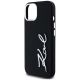 6. Etui Karl Lagerfeld Silicone Metal Script Logo na iPhone 15 - czarne