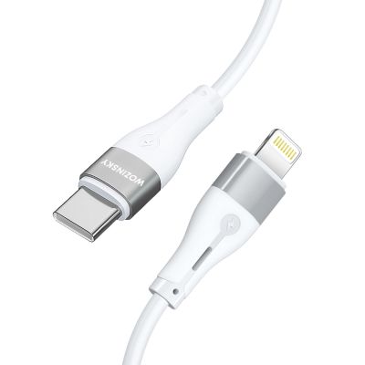 3. Kabel Wozinsky WSTCL1 Lightning / USB-C PD 27W 1 m - biały