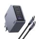 3. Ugreen Nexode Pro 160W GaN Charger with USB-C Cable Uniwersalne Czarny, Szary Prąd przemienny Szybkie ładowanie Wewnętrzna