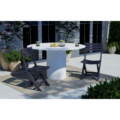 8. ZESTAW 4 KRZESEŁ CATERINGOWYCH SKŁADANYCH  PLASTIKOWYCH KOMODO ANTRACYT