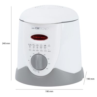 9. Frytownica Clatronic FFR 2916 (1 l; 840W; kolor biały)