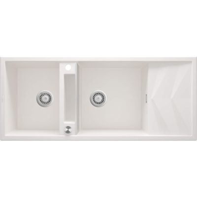 Zlewozmywak granitowy magnetyczny 2-komorowy z ociekaczem ZRM_A213 5907650817185