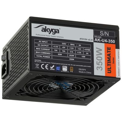 4. Akyga AK-U4-350 moduł zasilaczy 350 W 20+4 pin ATX ATX Czarny