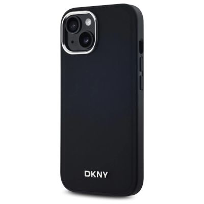 2. Etui DKNY Plain Logo MagSafe na iPhone 15 Plus - czarne