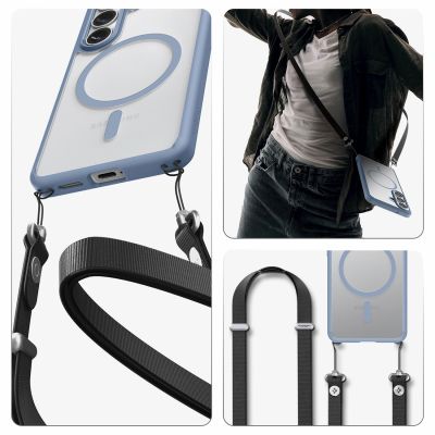 21. Etui Spigen Ultra Hybrid Mag MagSafe na Samsung Galaxy S26 - przezroczysto-niebieskie