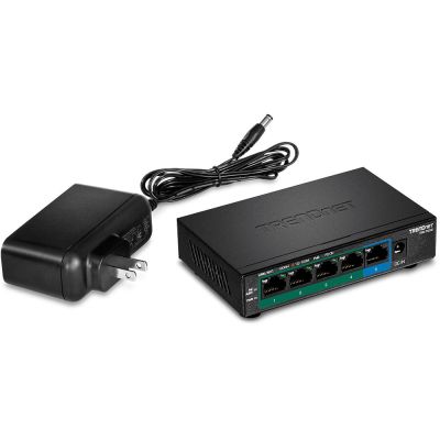 5. TRENDnet Switch  5 Port Gbit PoE+  32W                Metall