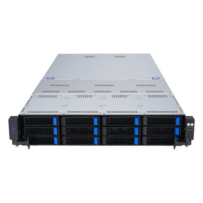 9. Platforma Asus Rack (2U) RS720A-E12-RS24U AMD Epyc 9004 (24x NVMe, 2xM.2, 3xGPU, 2x10Gbe, IPMI,  1+1 2600W)
