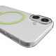 5. Etui Puro Lite Mag TPU+PC kompatybilne z MagSafe na iPhone 17 - przezroczyste z zielonym pierścieniem