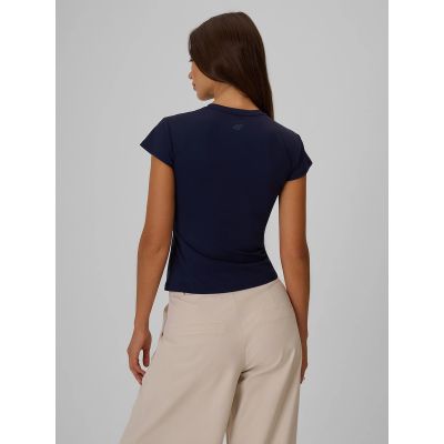 2. T-shirt slim gładki damski 4F 4FRSS26TTSHF4520-31S