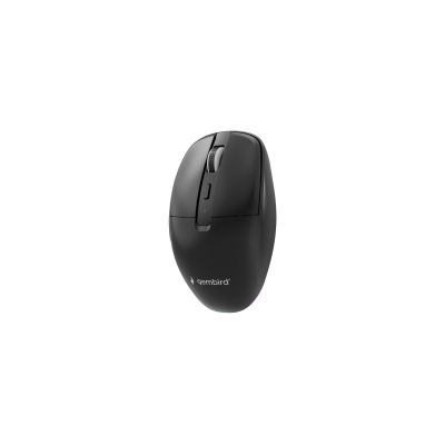 6. GEMBIRD MYSZ BEZPRZEWODOWA DUAL-MODE (2.4G + BT) 1600 DPI, 6 PRZYCISKÓW, KOLOR CZARNY