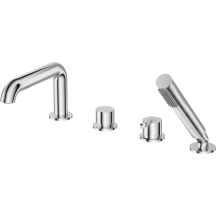 Bateria wannowa 4-otworowa z zestawem prysznicowym