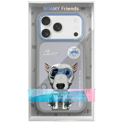 7. Etui Nimmy Cool&Cute 2.0 nag na iPhone 17 Pro - szare