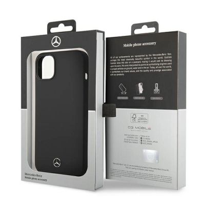 5. Etui Mercedes Silicone Line na iPhone 14 Plus - czarne