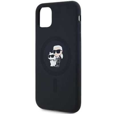 6. Etui Karl Lagerfeld Silicone Karl&Choupette MagSafe na iPhone 11 / Xr - czarne