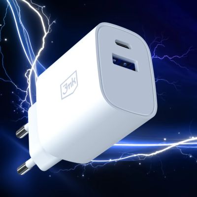 6. Ładowarka sieciowa 3mk FlowPower 30W 1A1C PD 3,0 QC4+ - biała