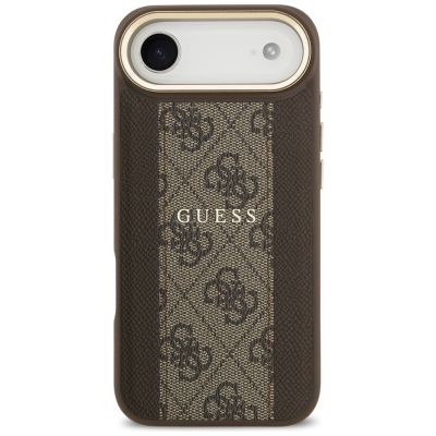 3. Etui Guess 4G Stripe MagSafe na iPhone Air - brązowe