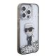 4. Etui Karl Lagerfeld Liquid Glitter Ikonik do iPhone 15 Pro - przezroczyste