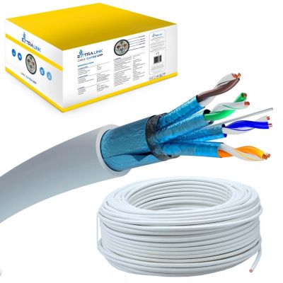 30. Extralink Kabel sieciowy skrętka CAT6A FTP (F/FTP) V2 Wewnętrzny 500M LSZH