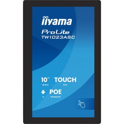 4. iiyama TW1023ASC-B3P signage display Kiosk 25,6 cm (10.1") Wi-Fi 385 cd/m2 WXGA Czarny Ekran dotykowy Procesor wbudowany Android 24/7