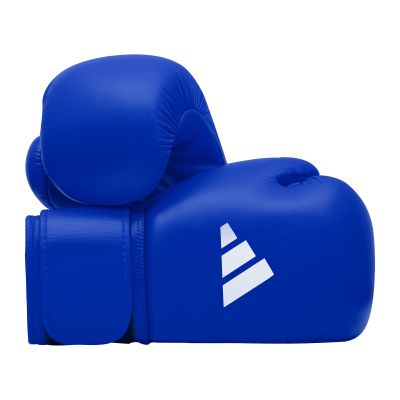10. Rękawice bokserskie turniejowe adidas z atestem IBA niebieskie