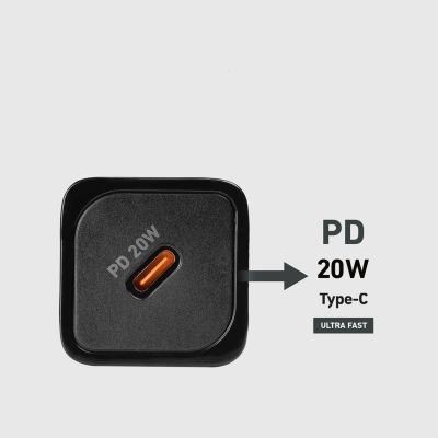 10. Ładowarka sieciowa SBS TETRGAN1C20K 20W GaN USB-C z Power Delivery - czarna