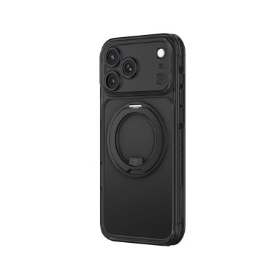 3. Etui AMAZINGTHING Titan Pro Spin Lens na iPhone 18 Pro z obrotowym pierścieniem i mocowaniem na smycz kompatybilne z MagSafe - czarne