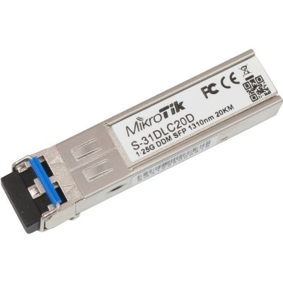 Wkładka SFP Mikrotik S-31DLC20D 1.25G Dual LC UPC SM 20km